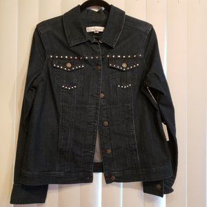 Ladie's jean jacket with crystals applied